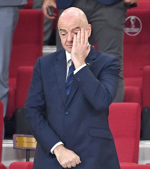 FIFA-Präsident Gianni Infantino nachdenklich. 