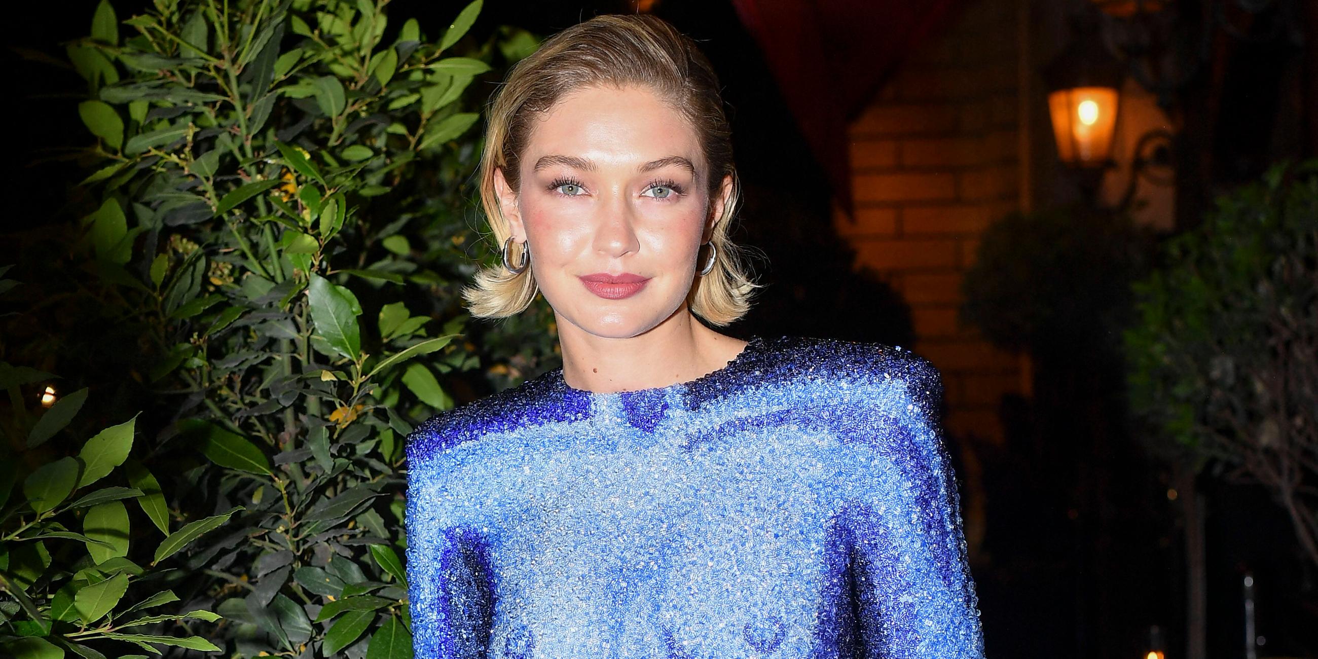 Gigi Hadid posiert bei After Party von Vogue World