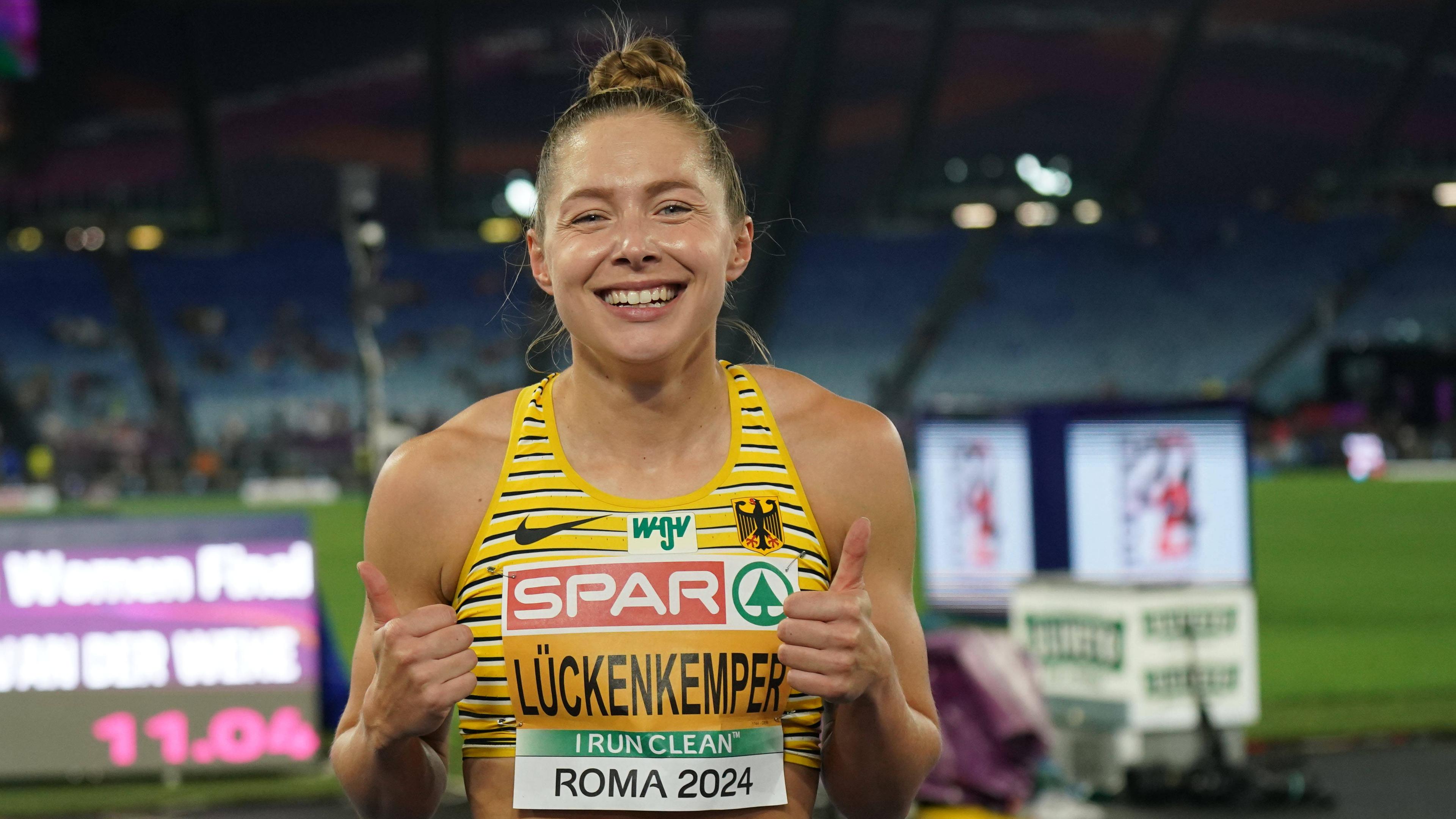 Gina Lückenkemper in Rom