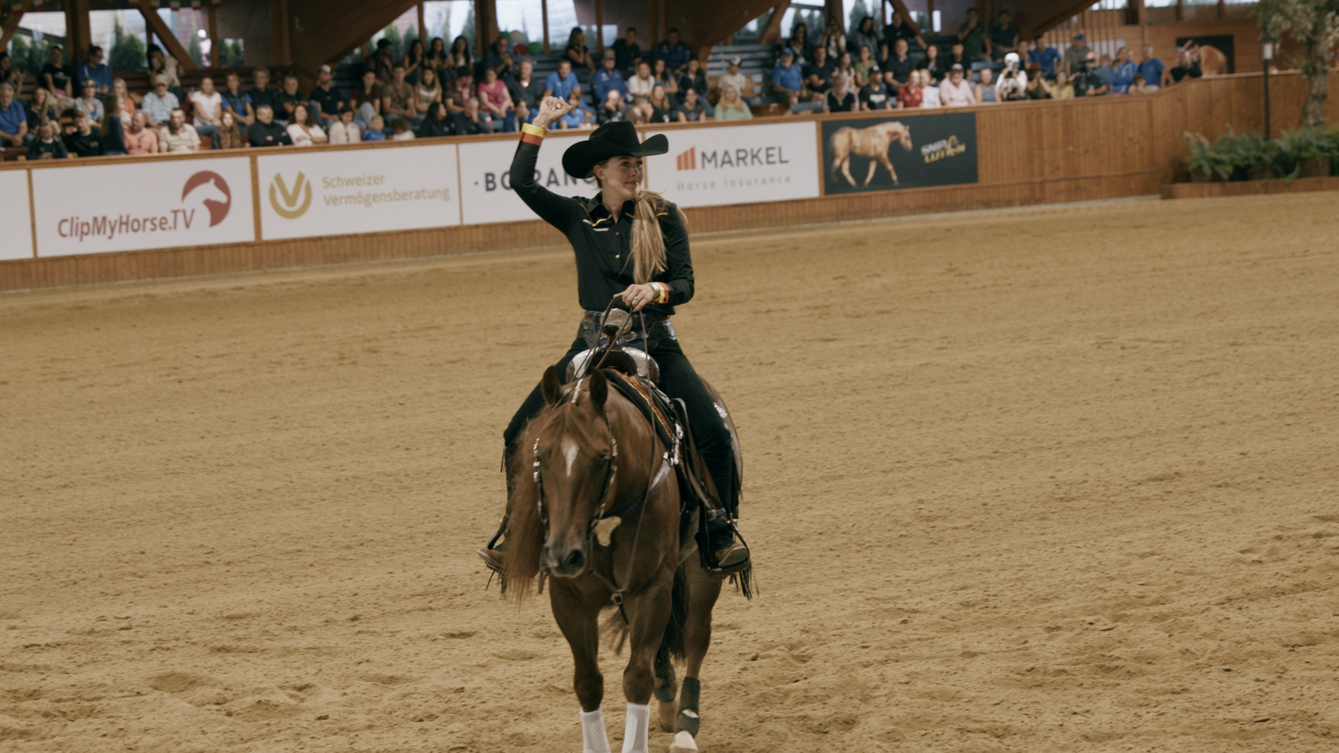Gina Schumacher bei den World Reining Championships in Givrins.