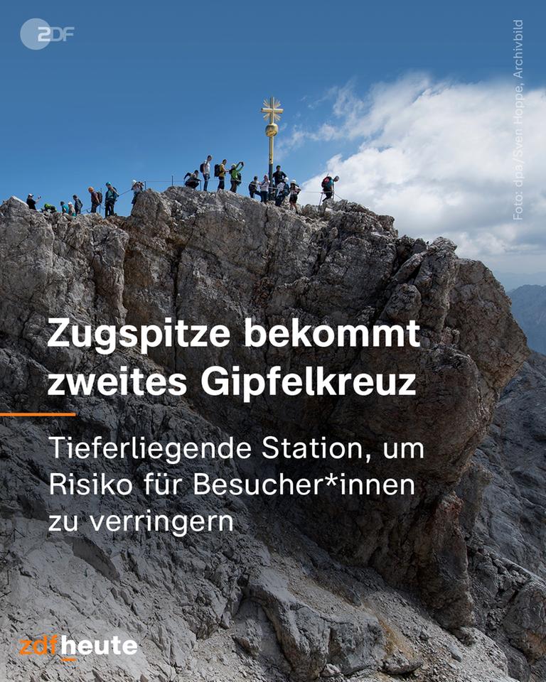 Zweites Gipfelkreuz auf der Zugspitze
