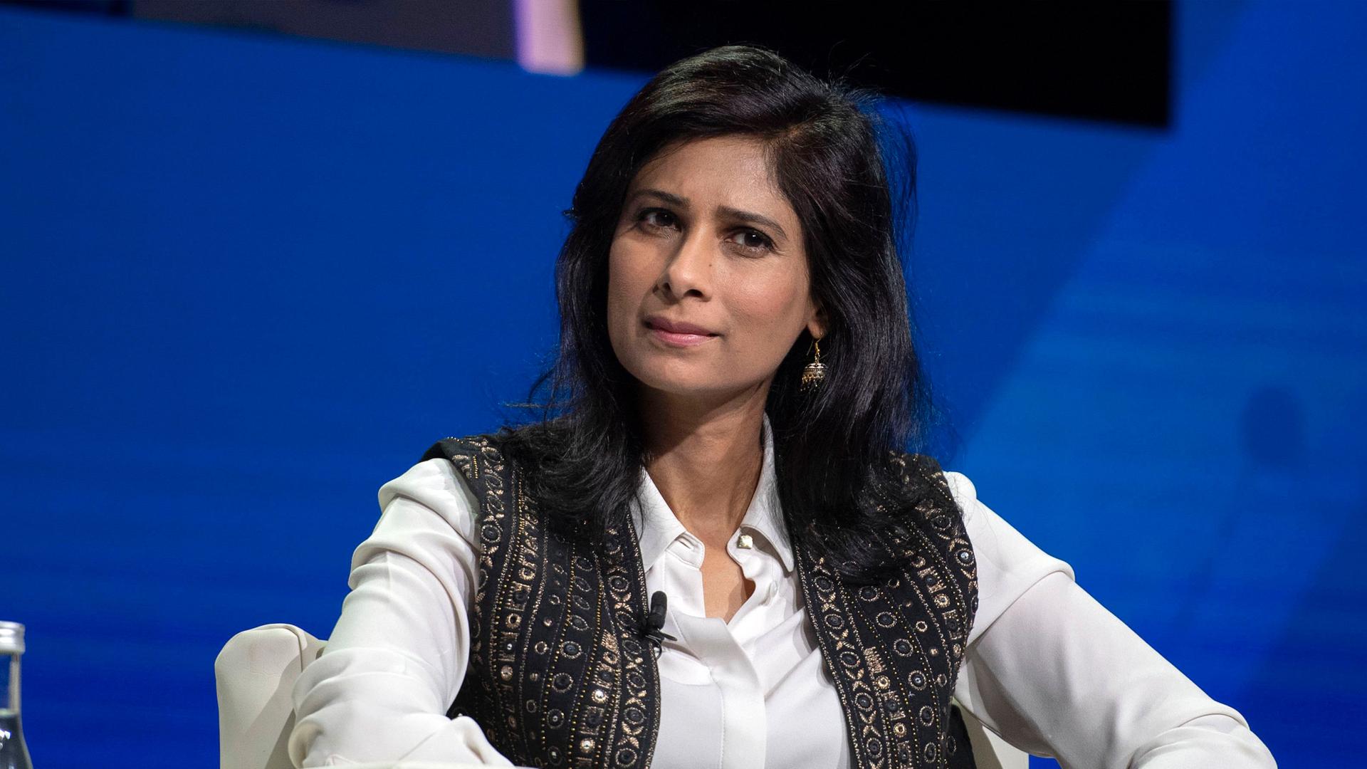 Die Amerikanische Ökonomin Gita Gopinath, bis zum 22. Juli 2025 die erste Stellvertretende Geschäftsführende Direktorin des Internationalen Währungsfonds (IWF) (Archiv)