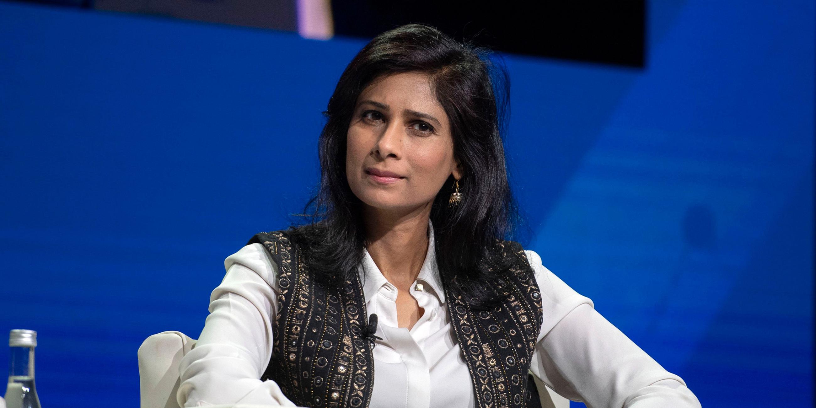 Die Amerikanische Ökonomin Gita Gopinath, bis zum 22. Juli 2025 die erste Stellvertretende Geschäftsführende Direktorin des Internationalen Währungsfonds (IWF) (Archiv)
