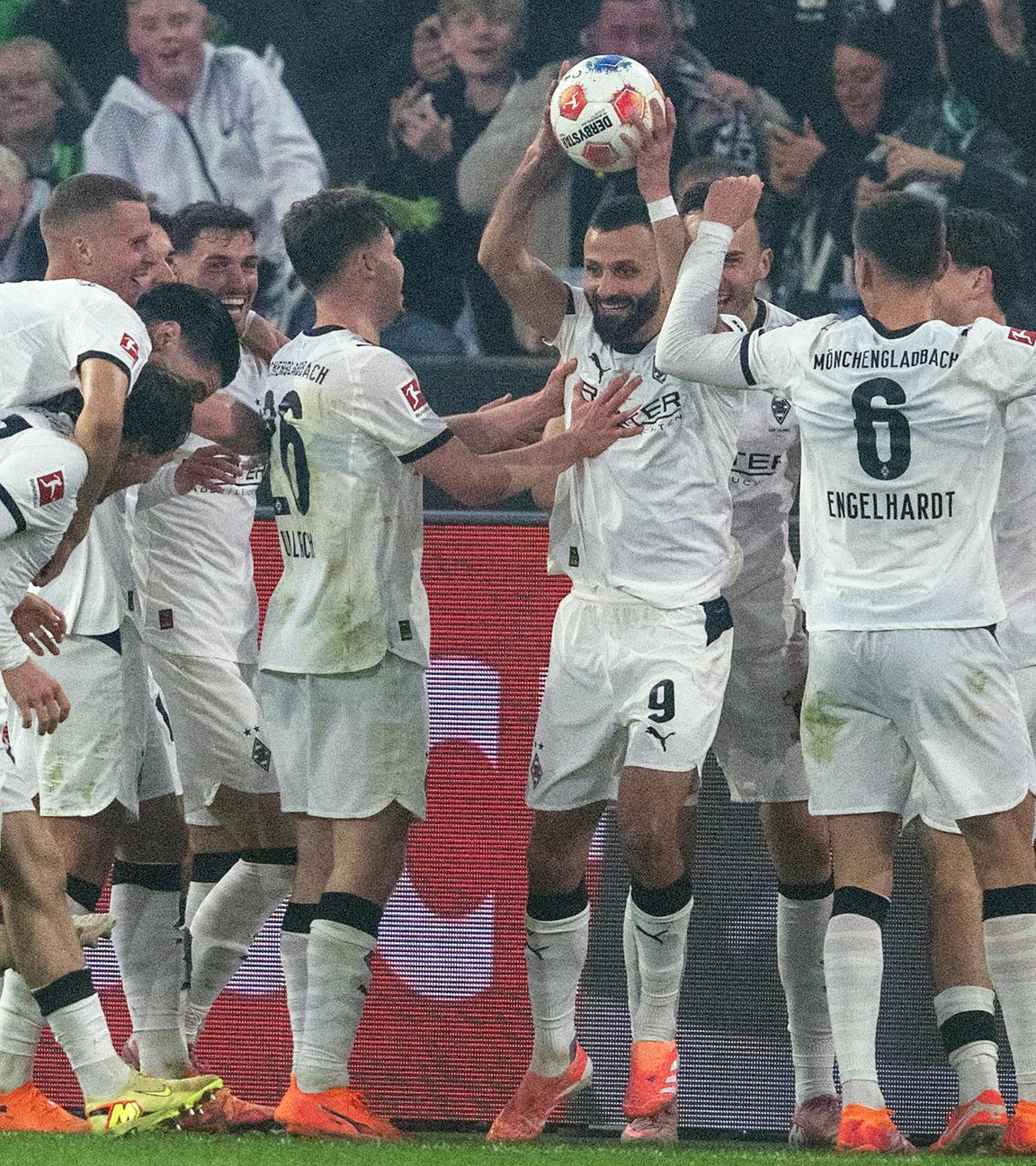 Gladbachs Spieler in Mönchengladbach am 08.11.25