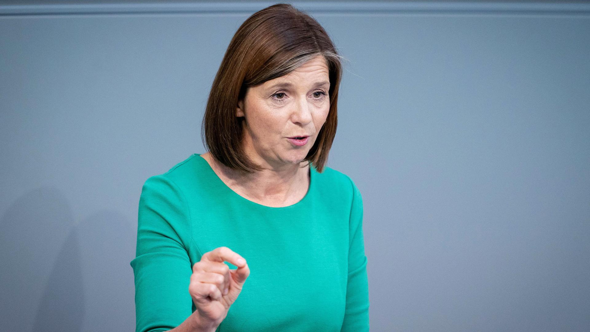 Göring-Eckardt (Bündnis 90/Die Grünen) bei der Generaldebatte im Bundestag am 11.09.2019 in Berlin