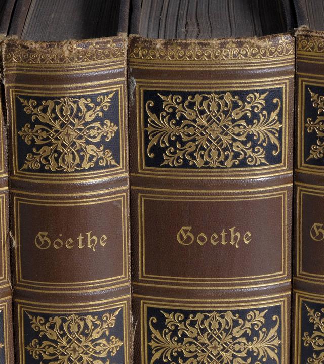 Alte Goethe-Bücher in Leder gebunden