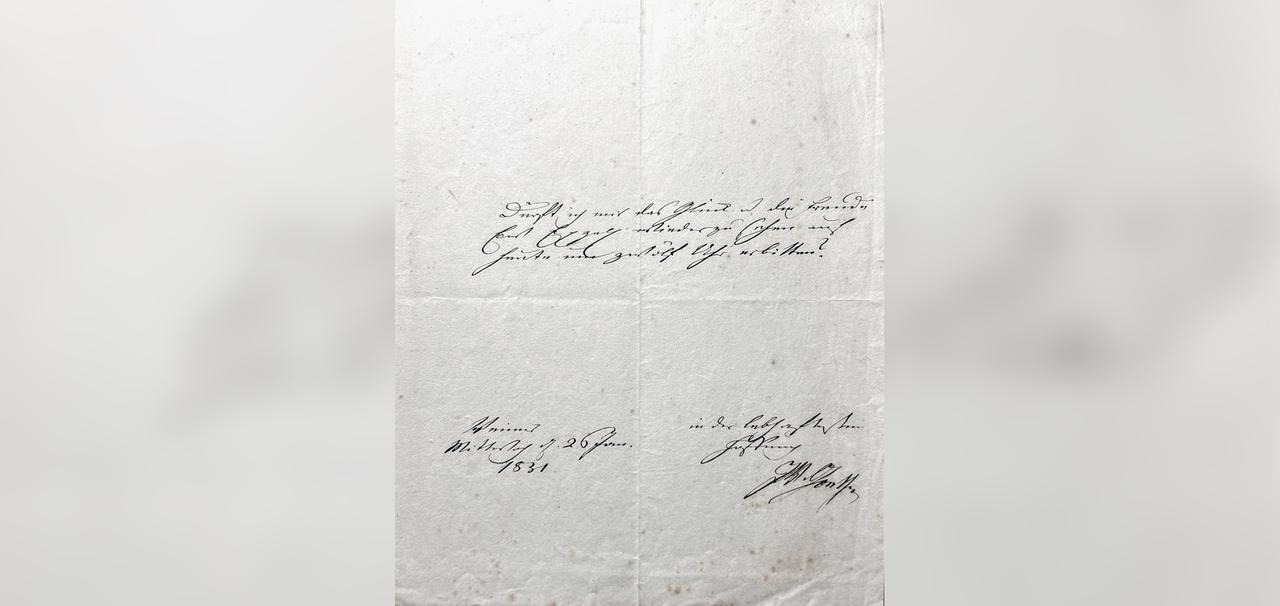 Einladung an AvHumboldt von Goethe