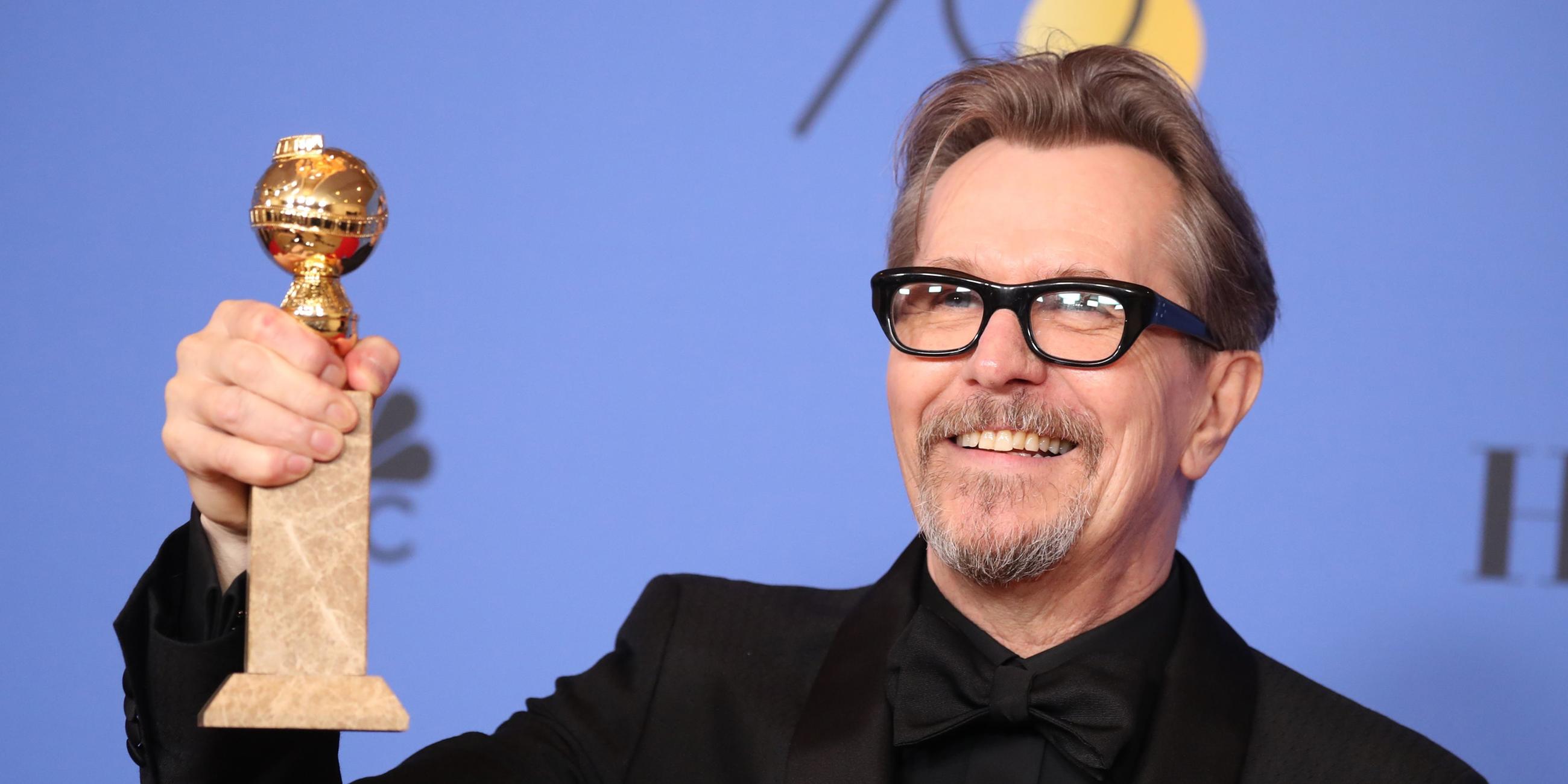 Gewinner in der Kategorie bester Darsteller: Gary Oldman bei der 75. Golden Globe Verleihung in Beverly Hills