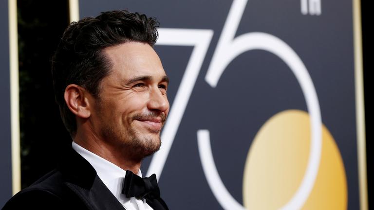 Gewinner in der Kategorie bester Darsteller, Musical oder Komödie: James Franco, «The bei der 75. Golden Globe Verleihung in Beverly Hills