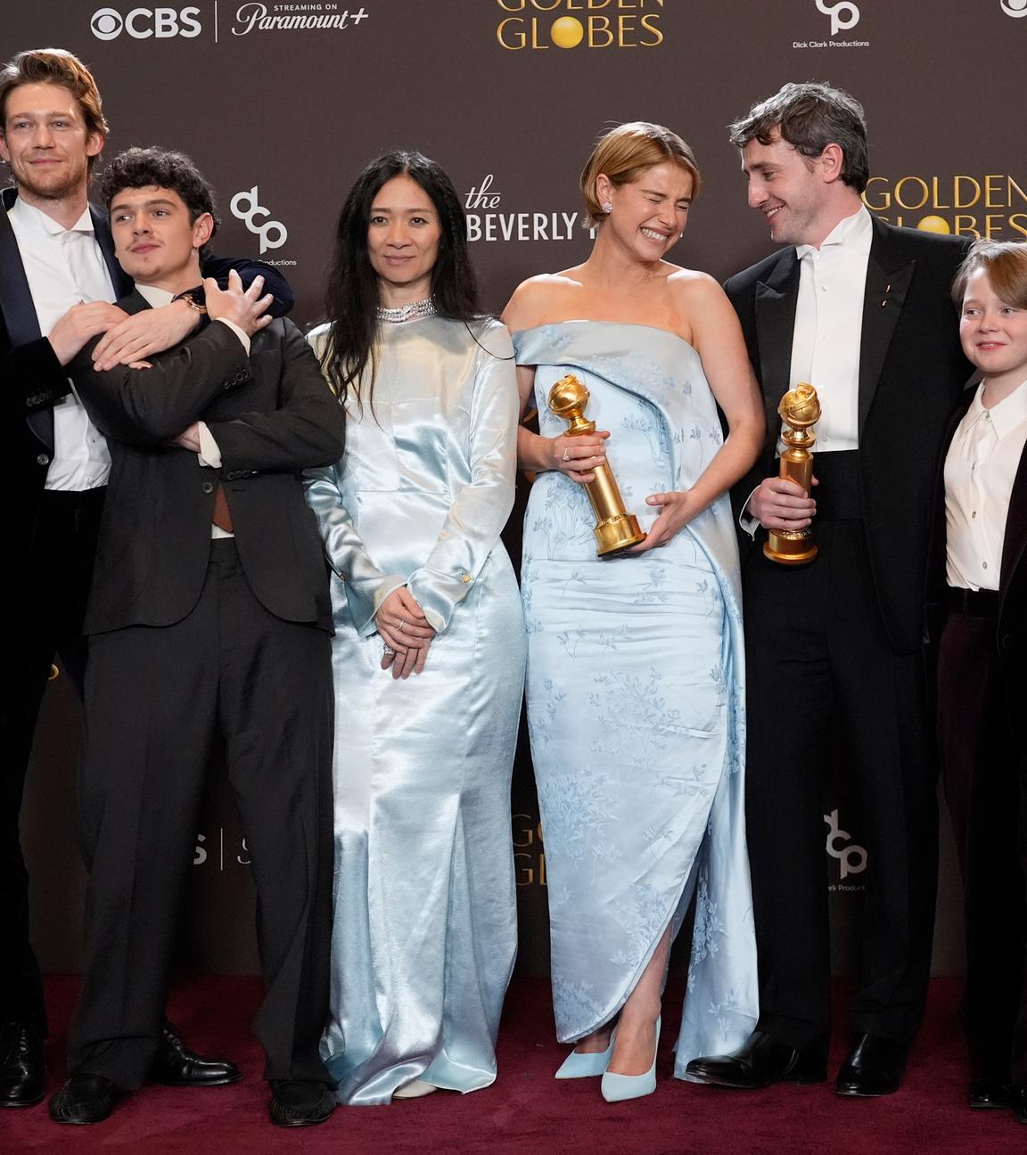 Die Mitwirkenden des Films "Hamnet" bei der Golden Globe Verleihung.