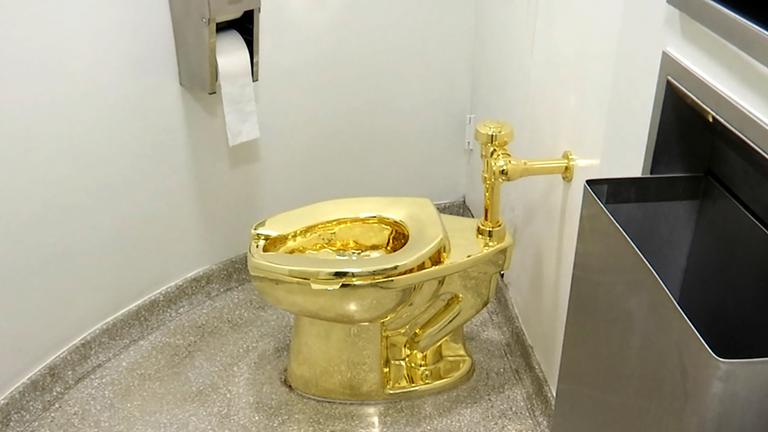 KunKunstwerk "Goldene Toilette" von Maurizio Cattelan (Archivfoto)