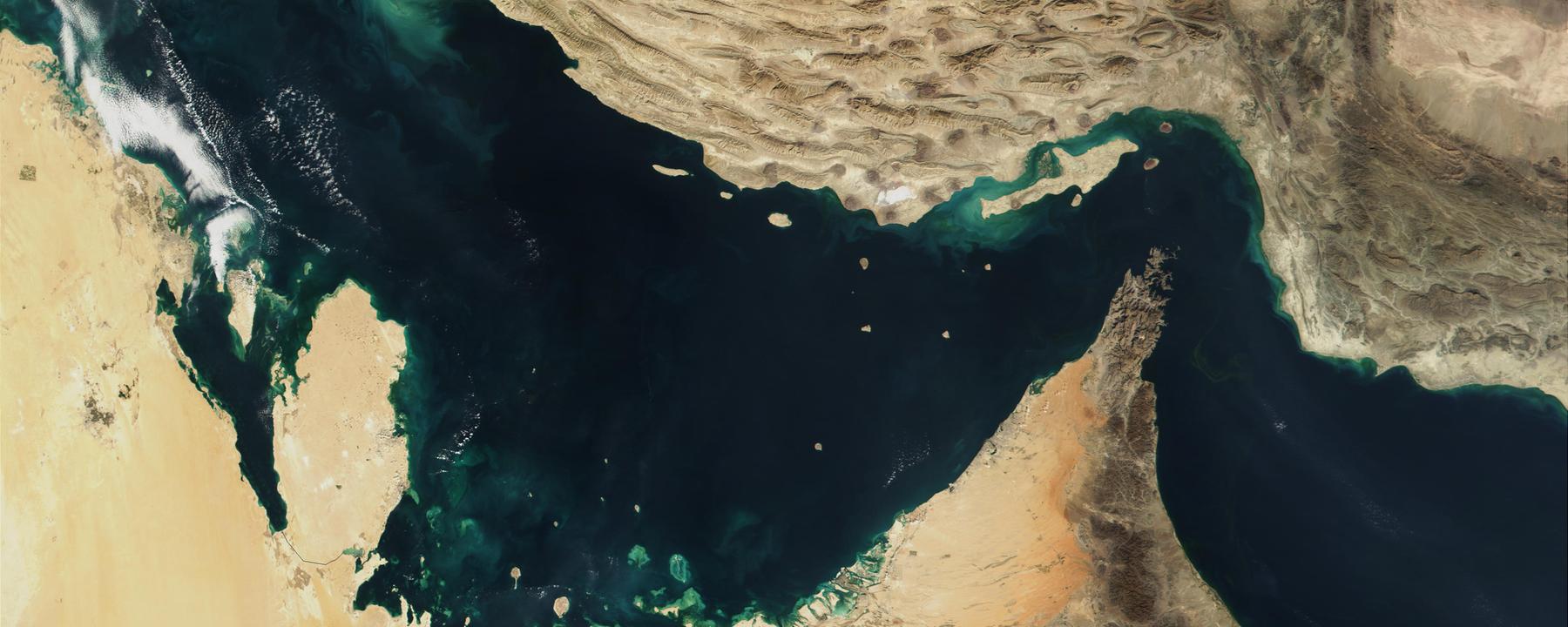 Satellitenaufnahme des Persischen Golfs