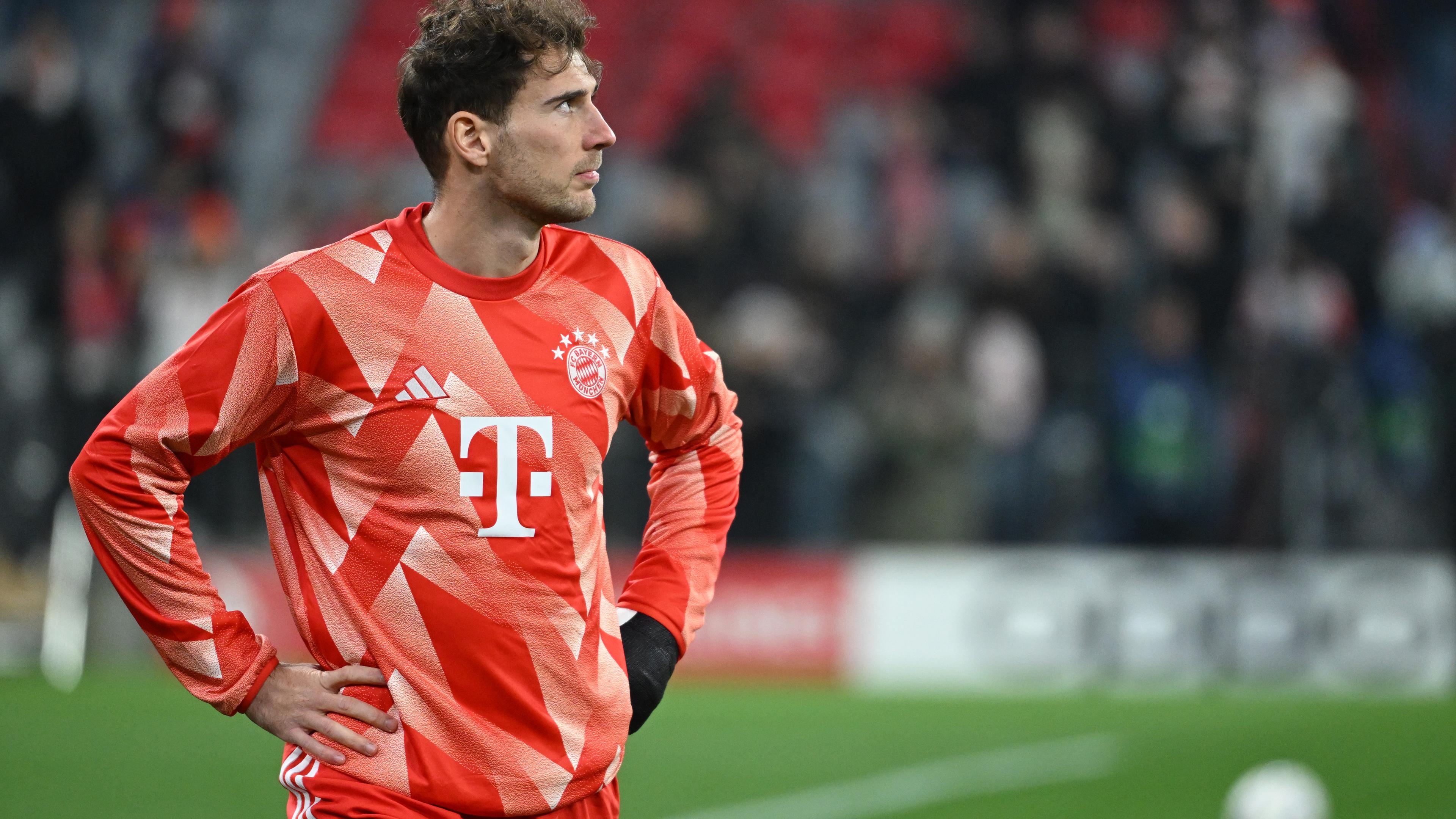 Münchens Leon Goretzka beim Aufwärmen vor einem Spiel gegen FC Kopenhagen.