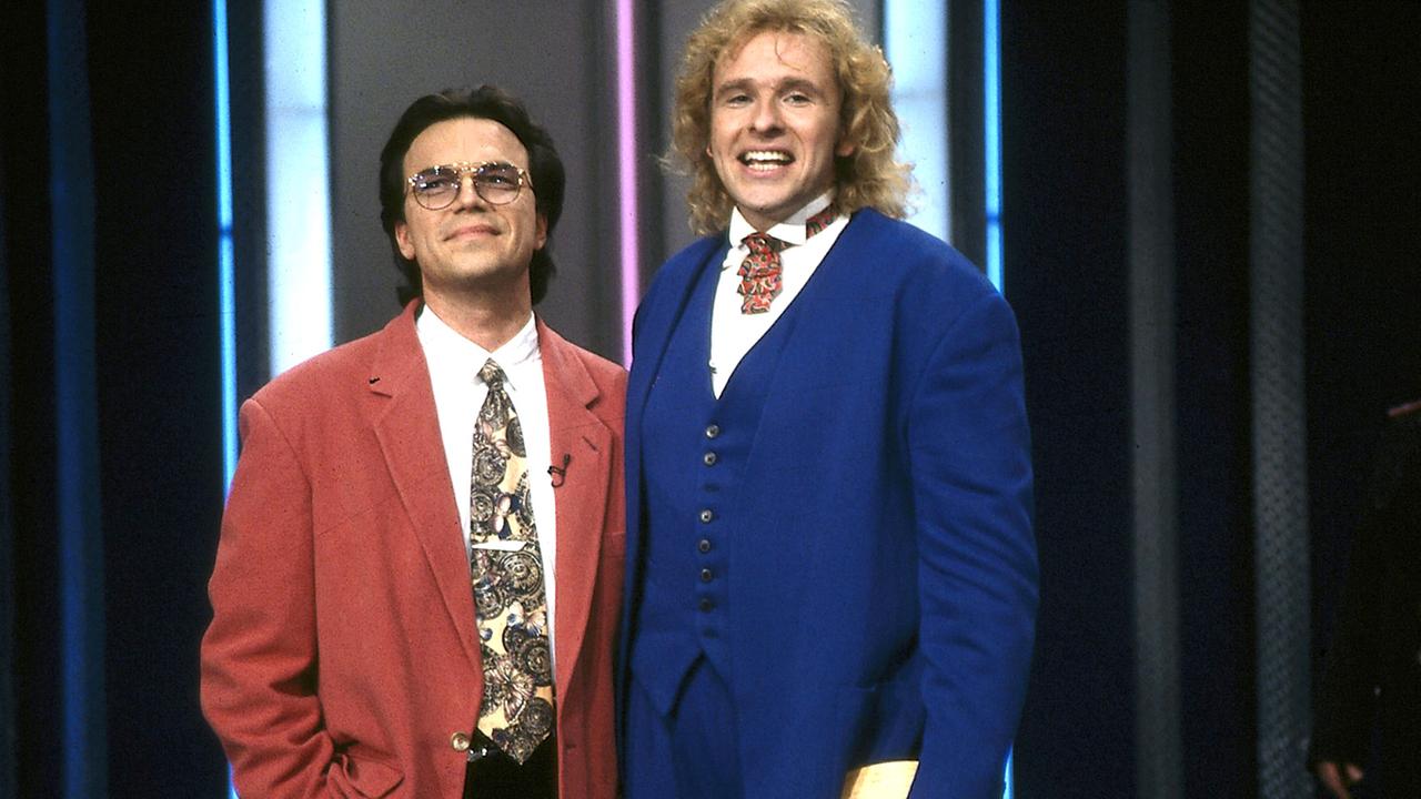 Wolfgang Lippert und Thomas Gottschalk 1991 bei "Wetten, dass..?"