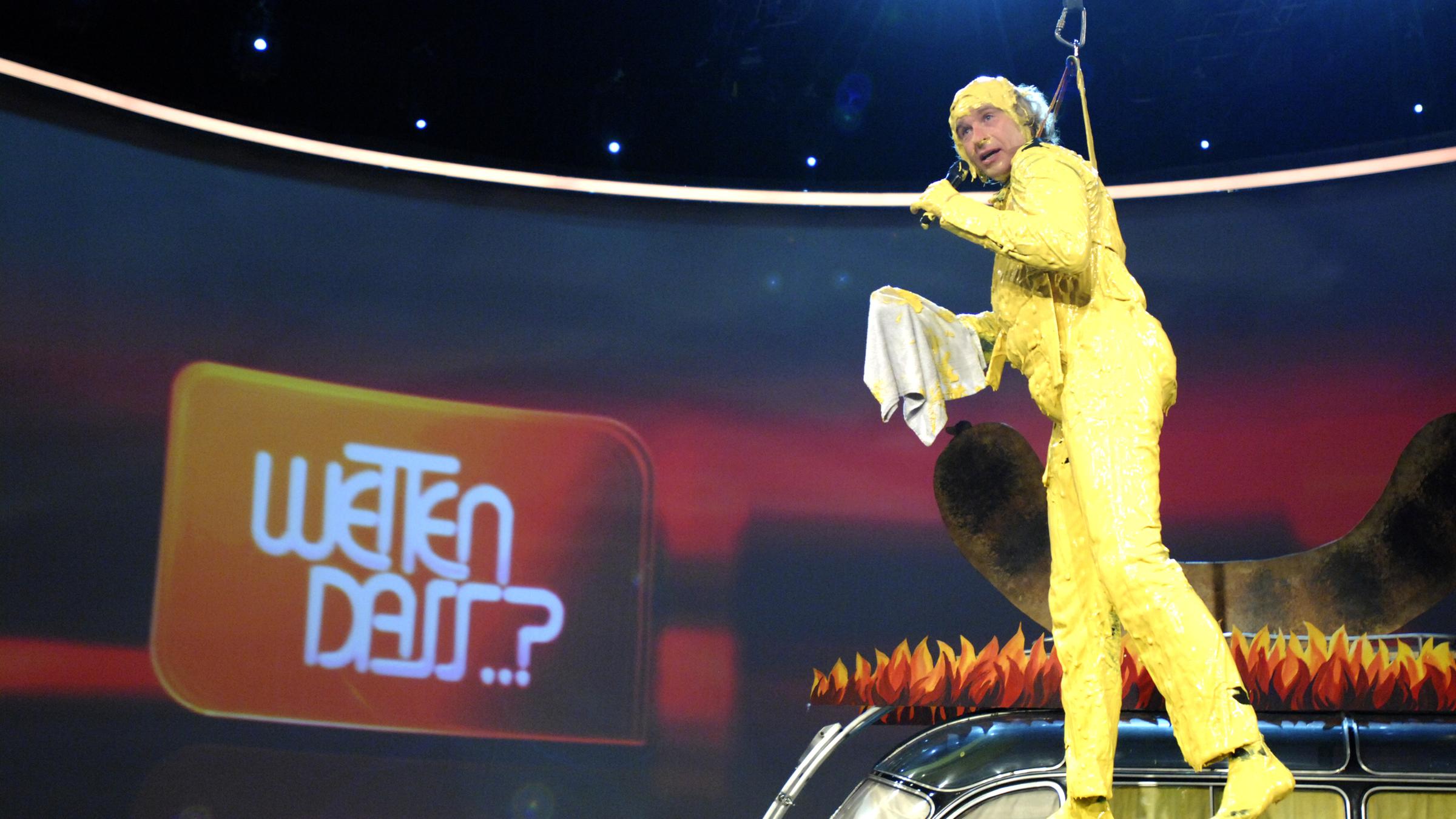 Thomas Gottschalk in Senf getunkt, 2008 bei "Wetten, dass..?"