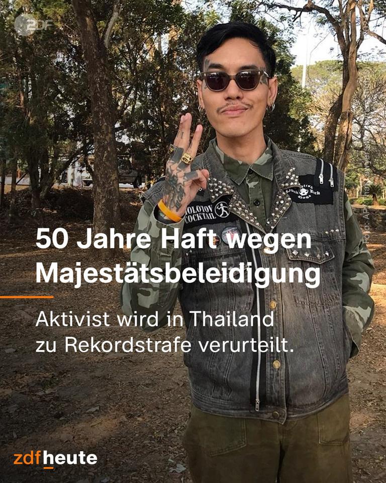 Grafik: 50 Jahre Haft wegen Majestätsbeleidigung