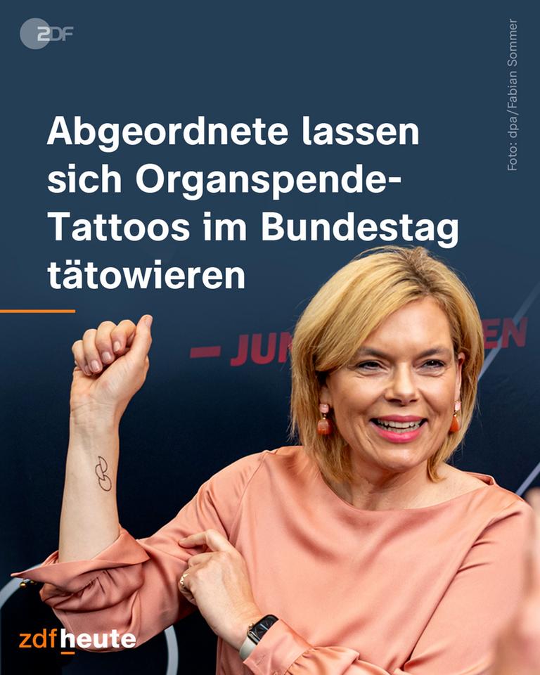 Grafik: Abgeordnete lassen sich Organspende-Tattoos im Bundestag tätowieren