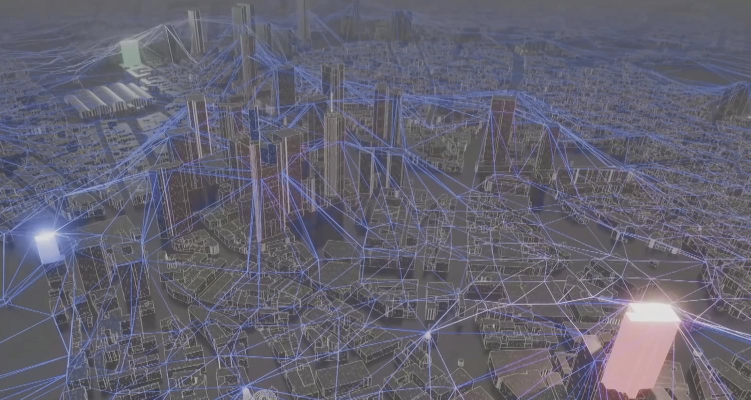Grafik: Frankfurt mit Blockchain