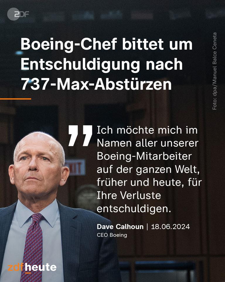 Grafik: Boeing-Chef bittet um Entschuldigung nach 737-Max-Abstürzen