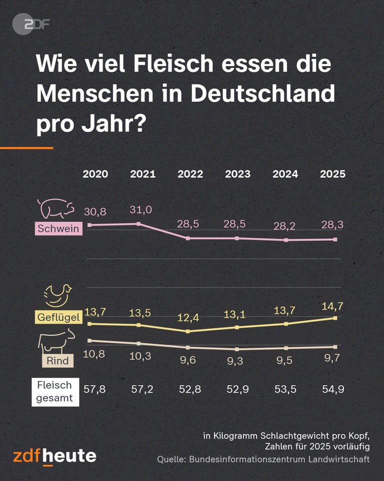 Grafik Fleischkonsum