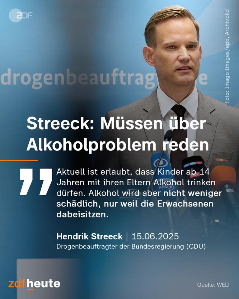 Grafik: Streeck: Müssen über Alkoholproblem reden