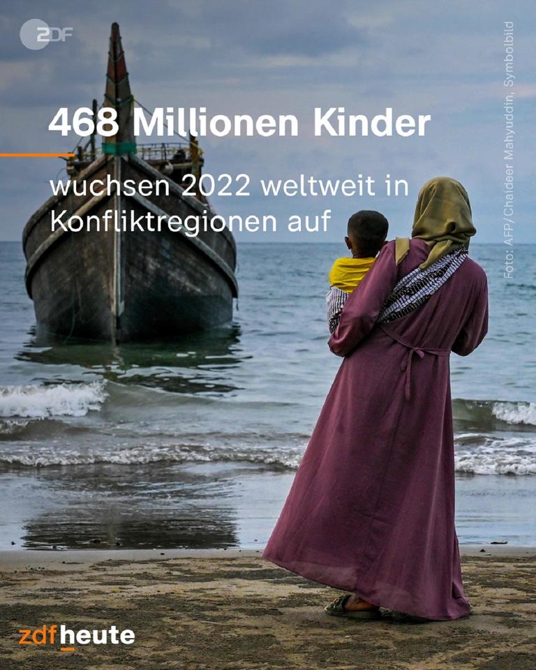 Grafik: 468 Millionen Kinder in Konfliktregionen
