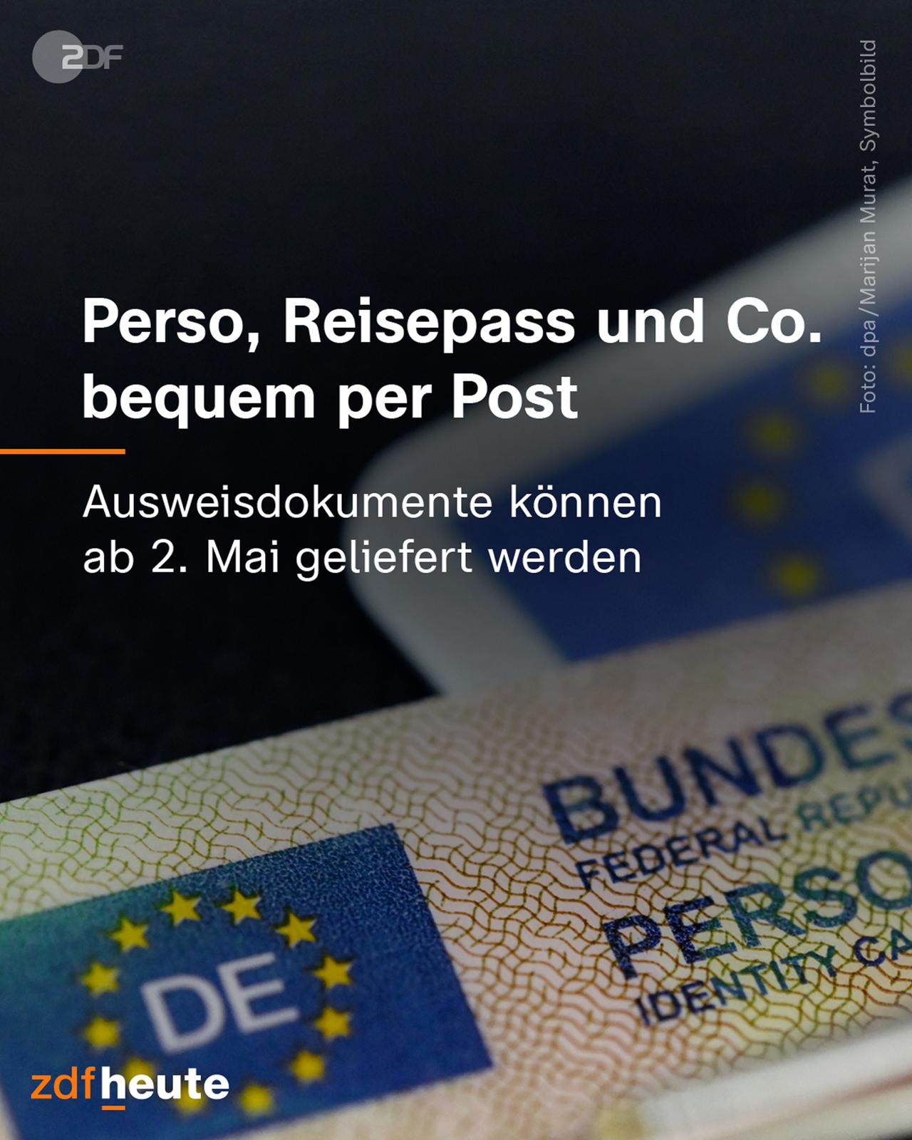 Grafik: Perso, Reisepass und Co. bequem per Post