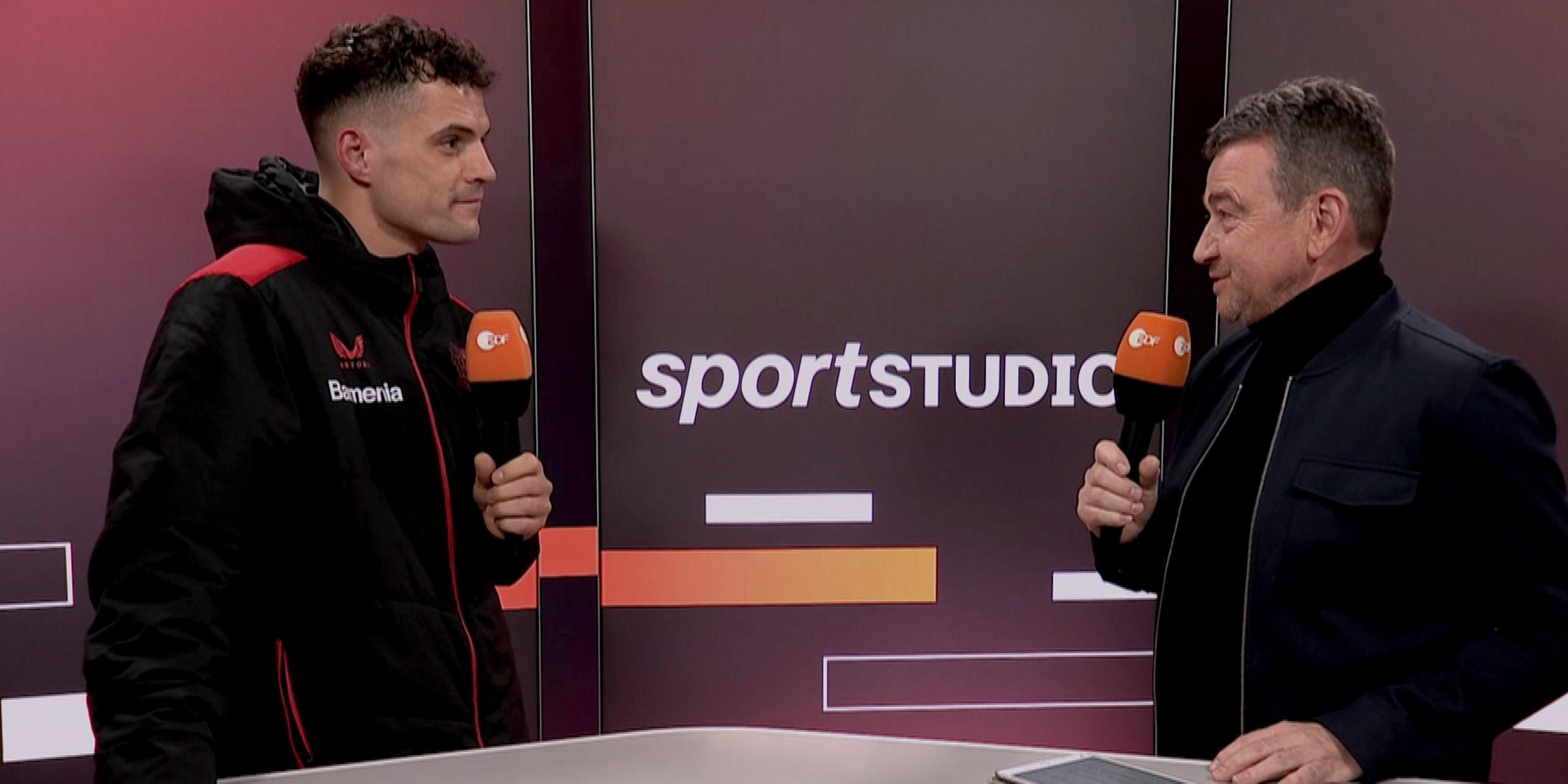 Granit Xhaka von Bayer Leverkusen im Interview im aktuellen Sportstudio.