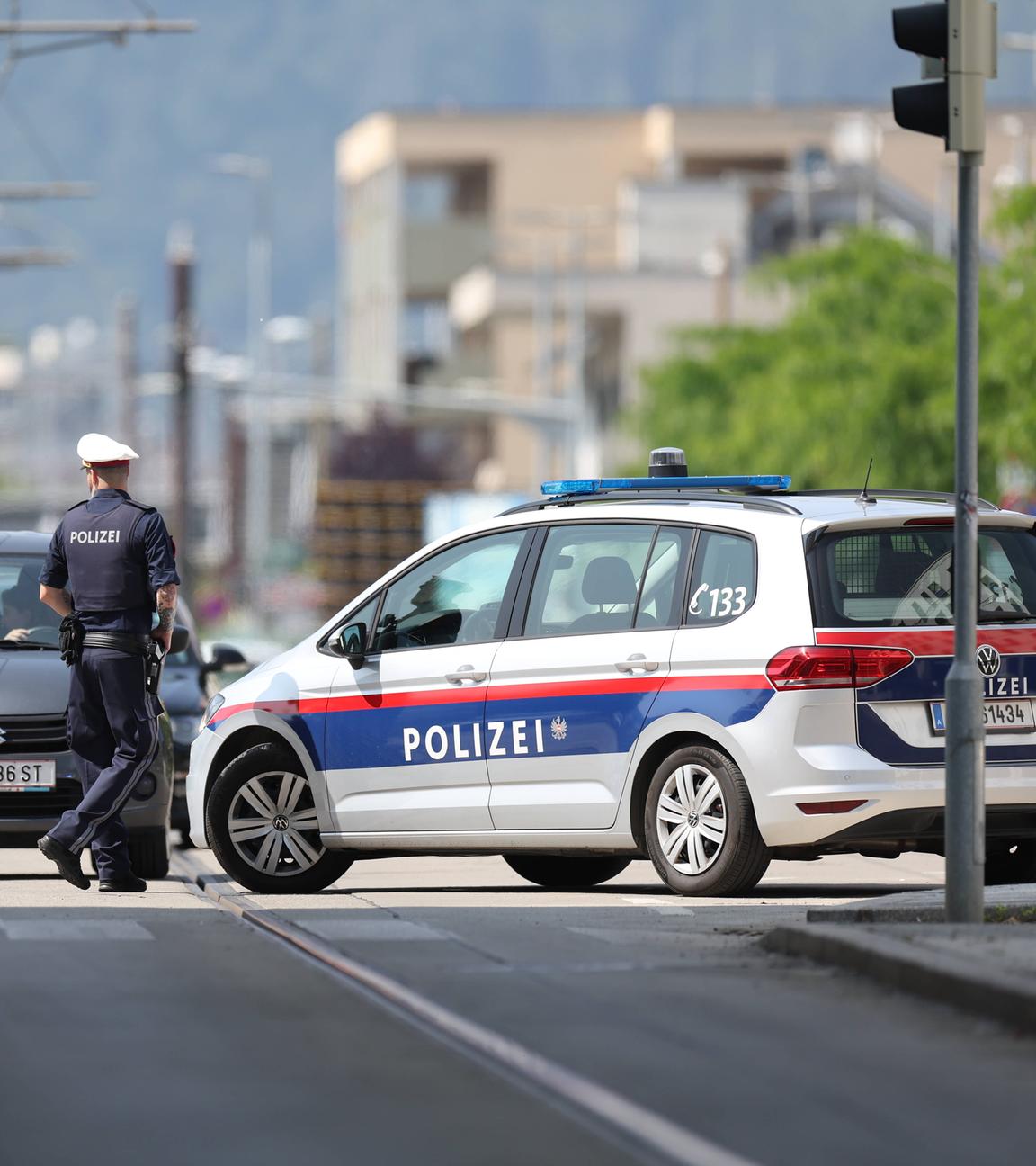 Ein Polizeiauto 