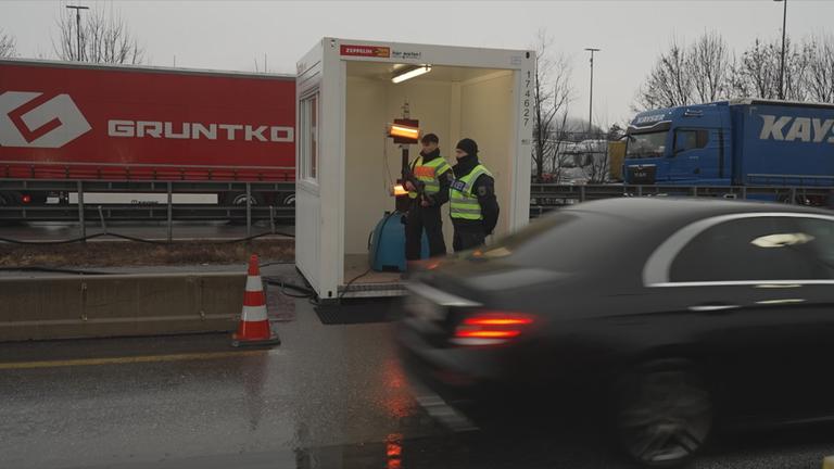 Grenzkontrolle für LKW