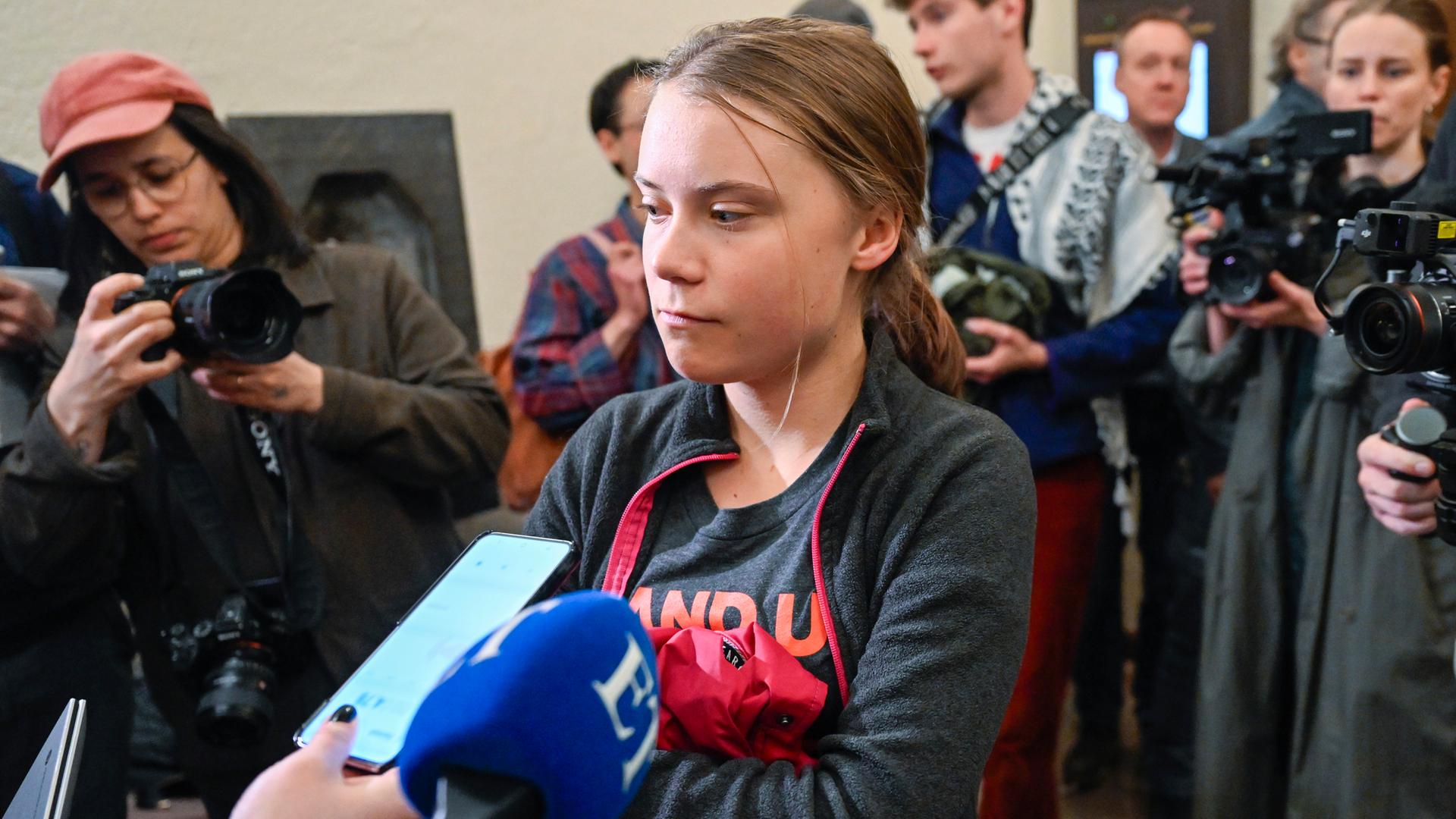 Greta Thunberg im Gericht