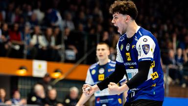 Handball-Bundesliga, ThSV Eisenach - TVB Stuttgart am 20.4.24: Marko Grgic jubelt.