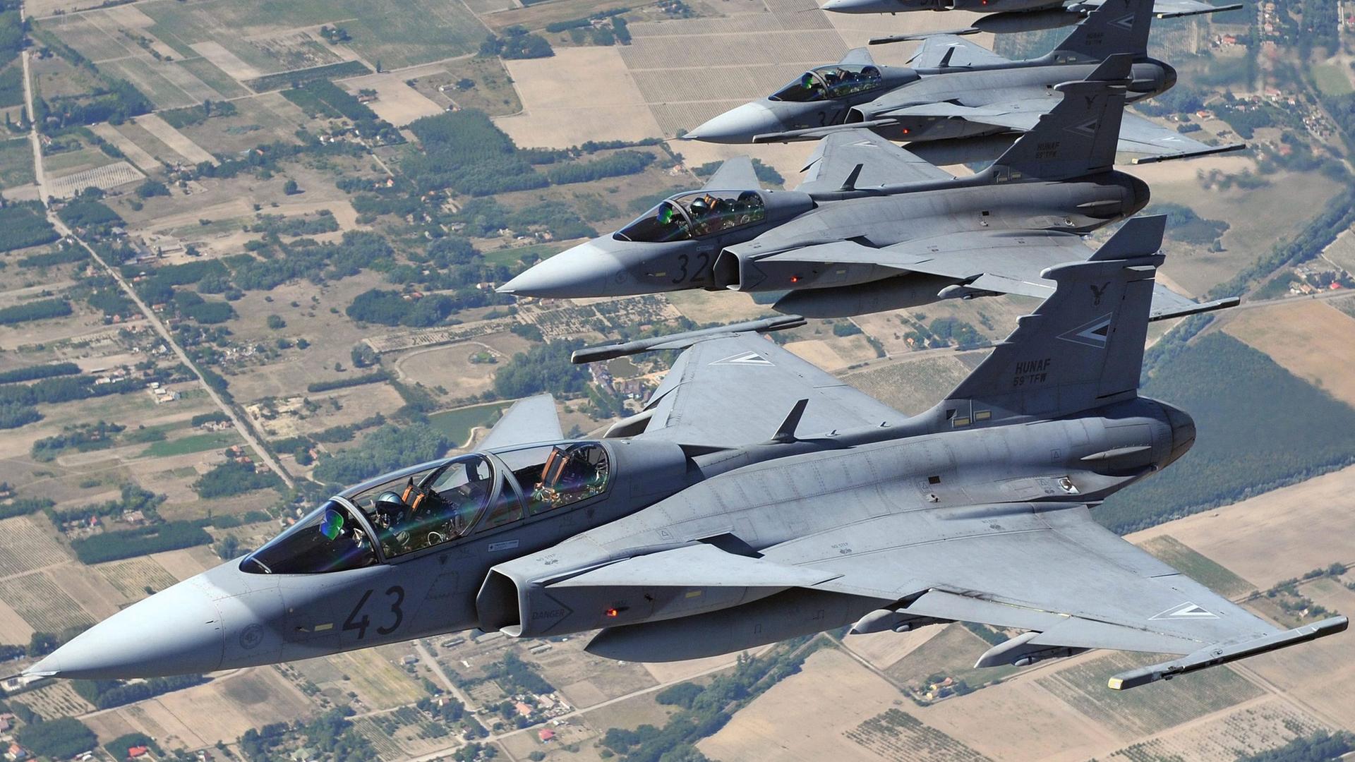 Ungarischer Gripen Kampfjet. (Archiv)