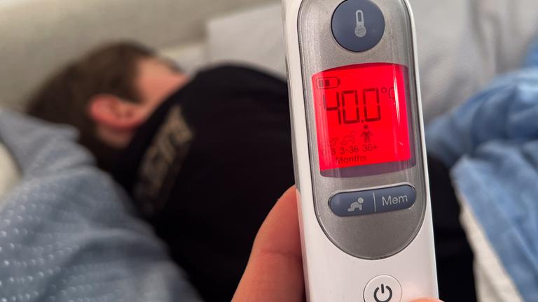 Thermometer mit Fieberzahl