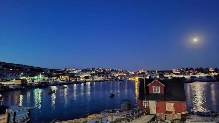 Grönland, Aasiaat: Blick auf die Landschaft von Aasiaat