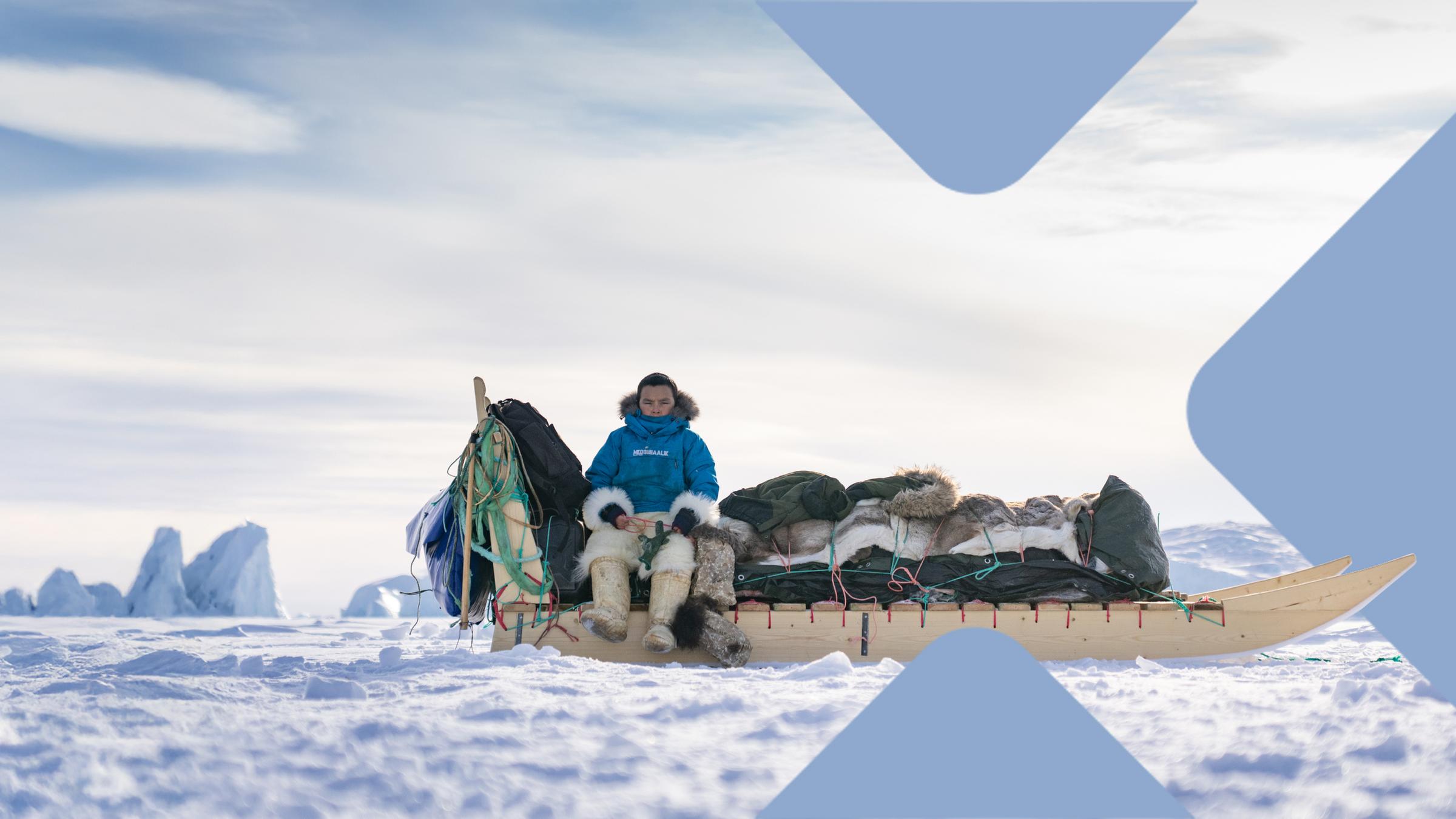 Schlitten mit Inuit