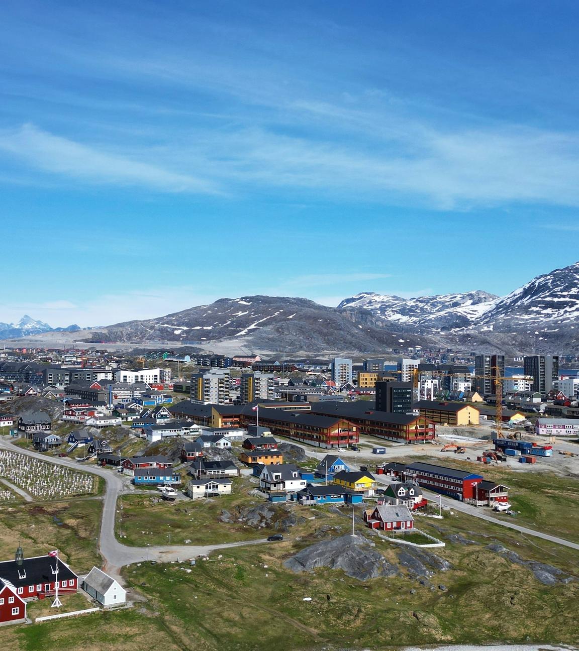 Die Stadt Nuuk in Grönland