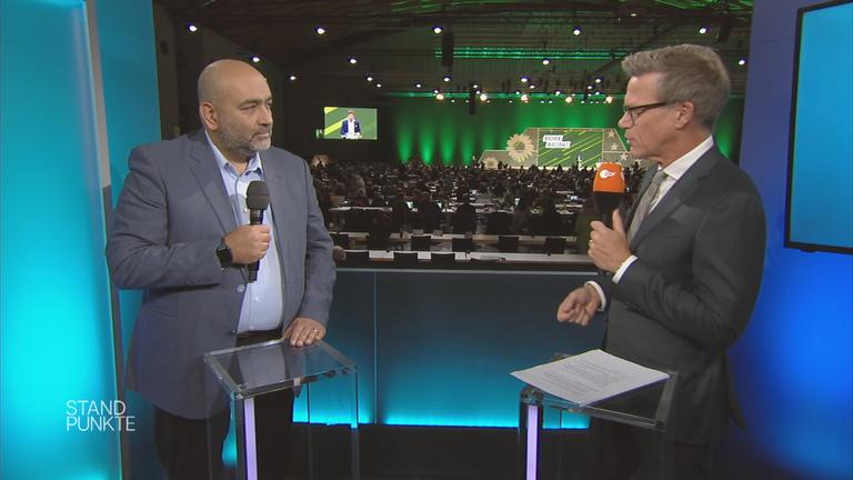 Omid Nouripour im Interview bei Bundesdelegiertenversammlung in Karlsruhe