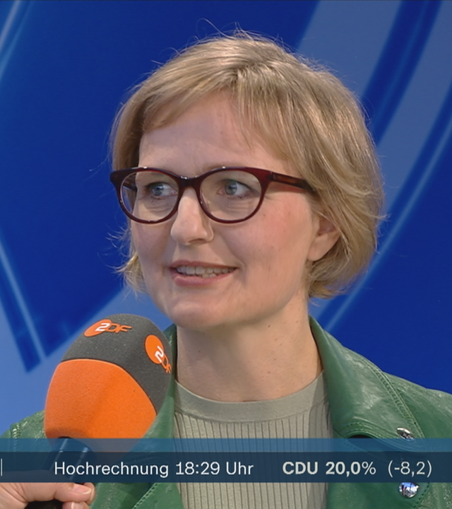 Grünen-Chefin Franziska Brantner mit einer Reaktion zu den Wahlen in Mecklenburg-Vorpommern und Berlin.