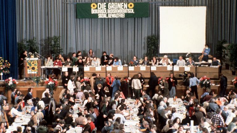 Grüner Gründungsparteitag in Karlsruhe 1980