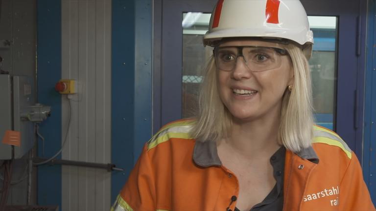 Nadine Artelt von der Firma Saarstahl 