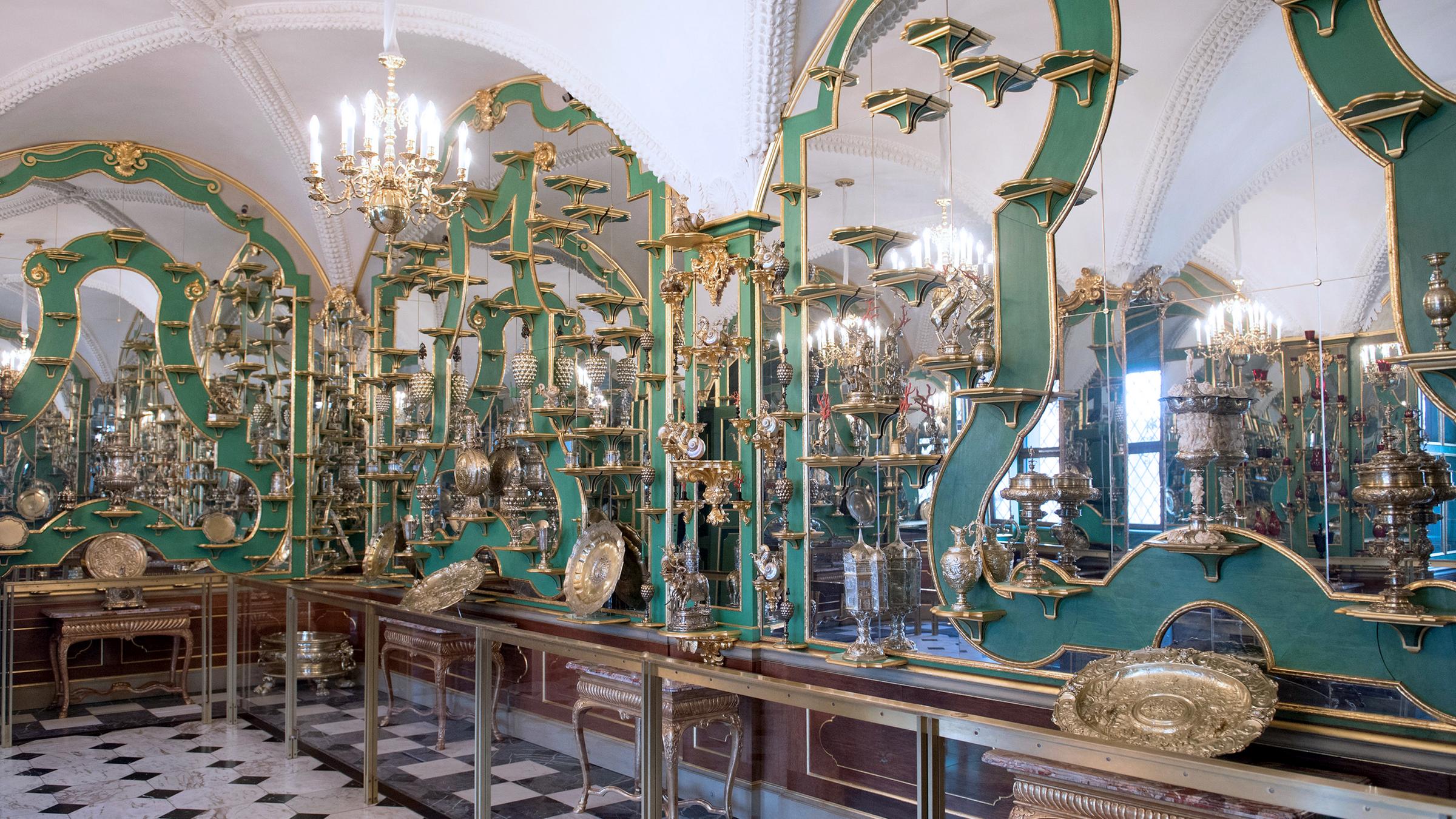 Ein Zimmer des Grünen Gewölbe im Dresdner Schloss