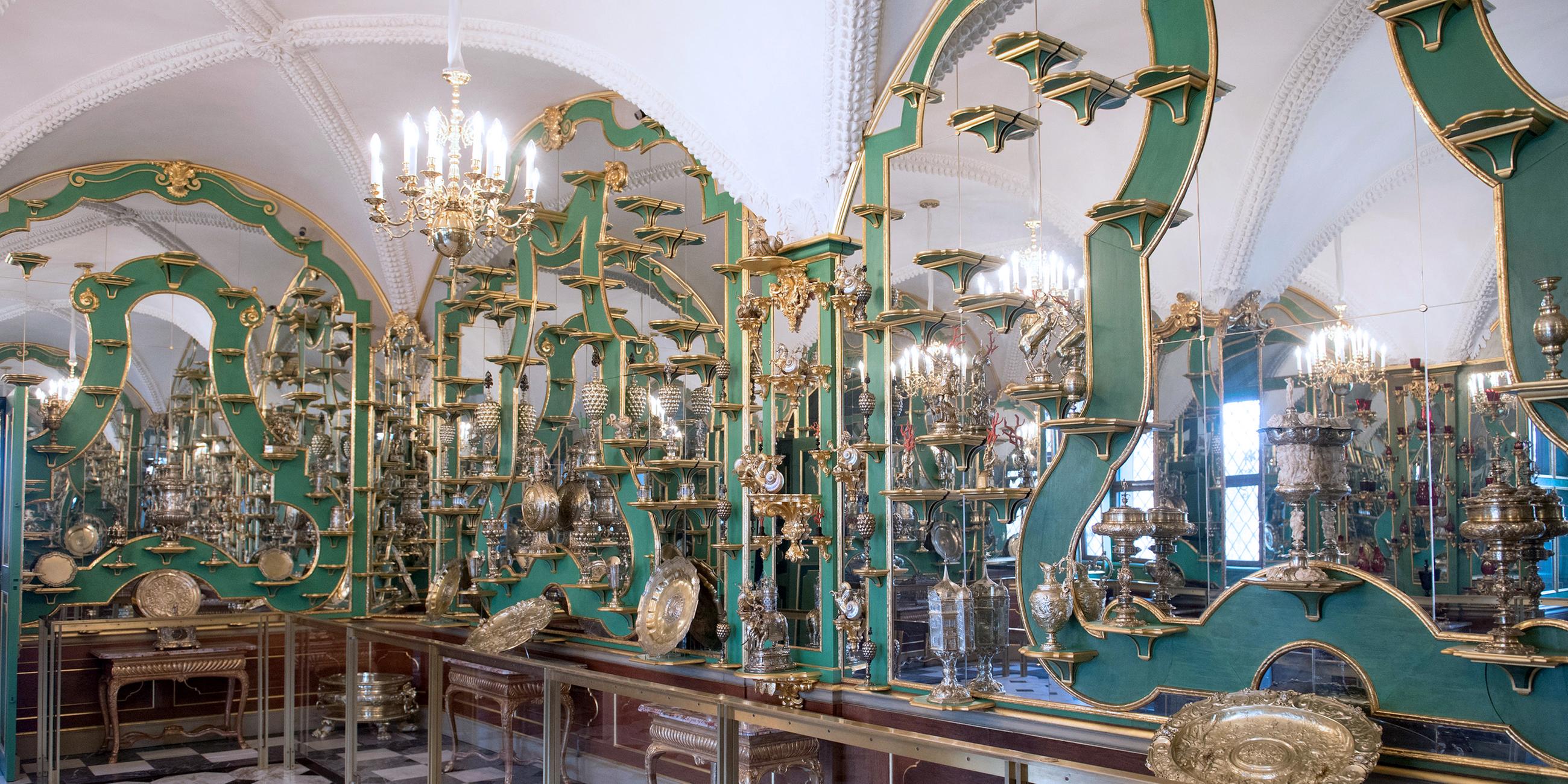 Ein Zimmer des Grünen Gewölbe im Dresdner Schloss