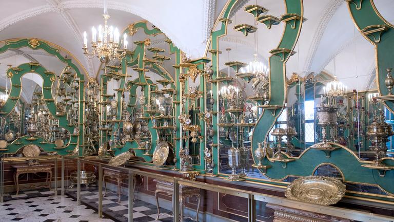 Ein Zimmer des Grünen Gewölbe im Dresdner Schloss