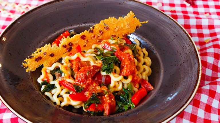 Grünkohl-Pasta mit Chorizo