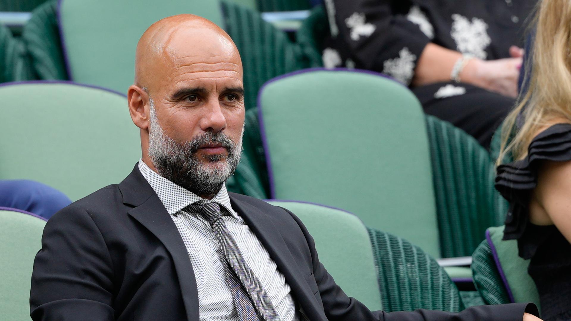 Startrainer Pep Guardiola verfolgte das Match von Alexander Zverev in Wimbledon