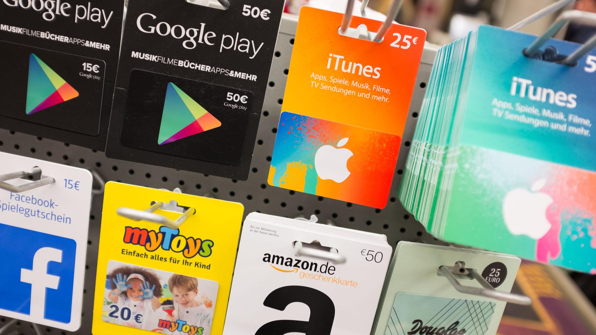 Gutscheine unterschiedlicher Online-Händler.