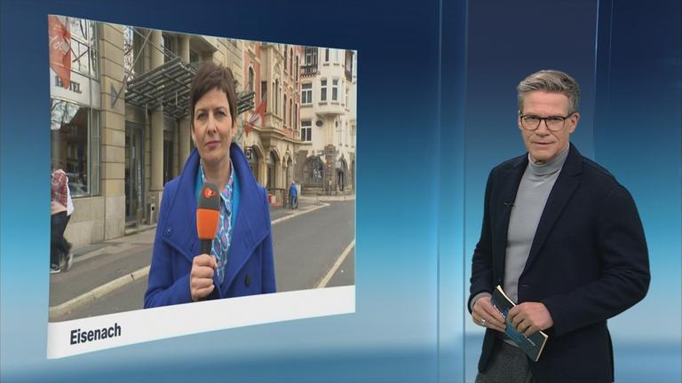 Schaltgesprächpartnerin Melanie Haack mit Moderator.