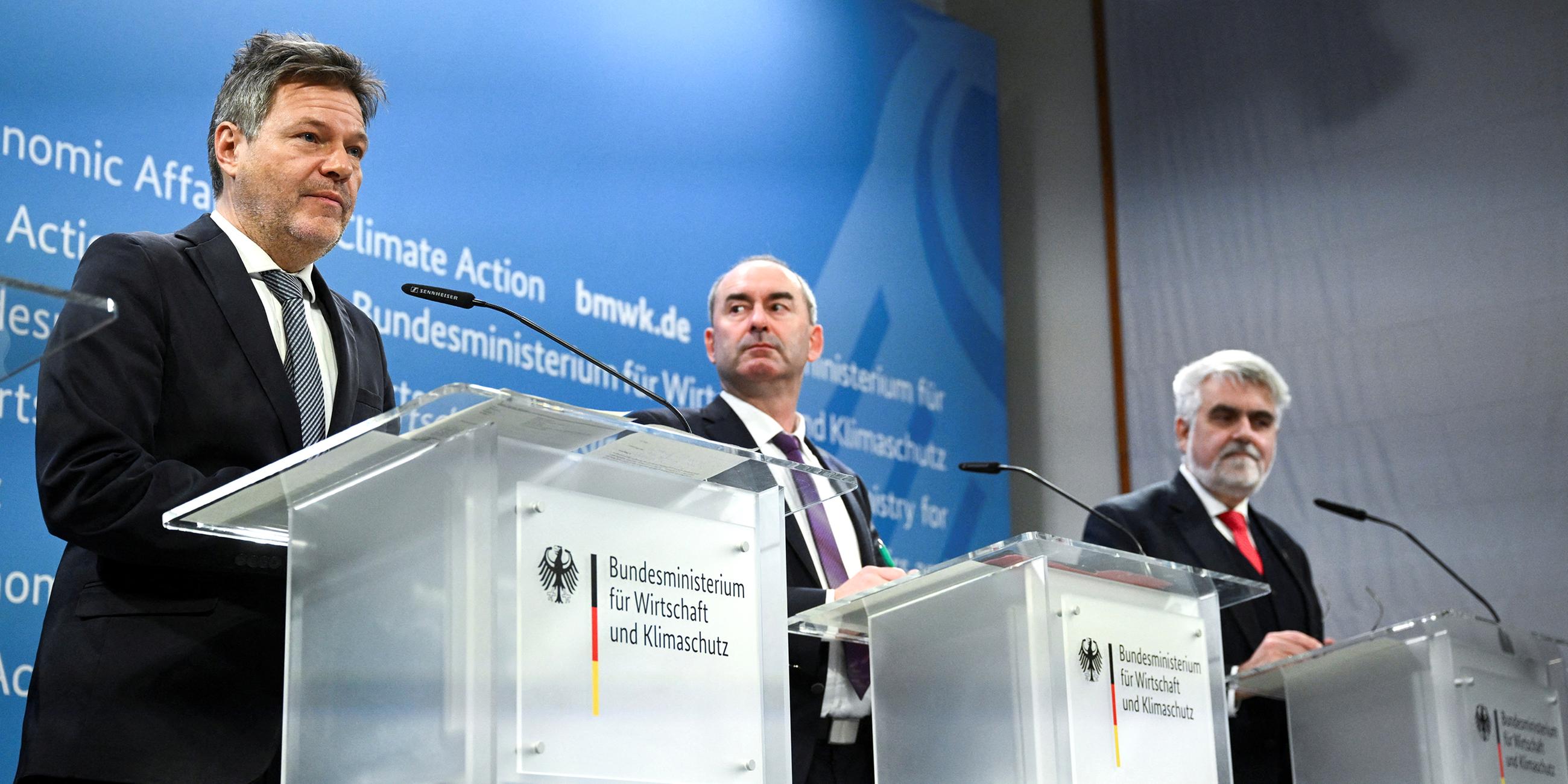 Robert Habeck mit Hubert Aiwanger und Armin Willingmann