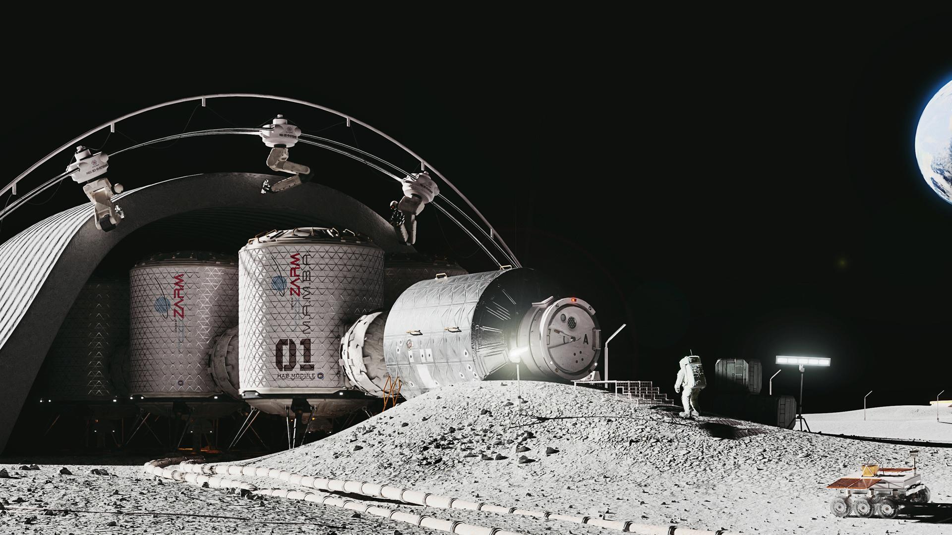 Rendering eines Habitats